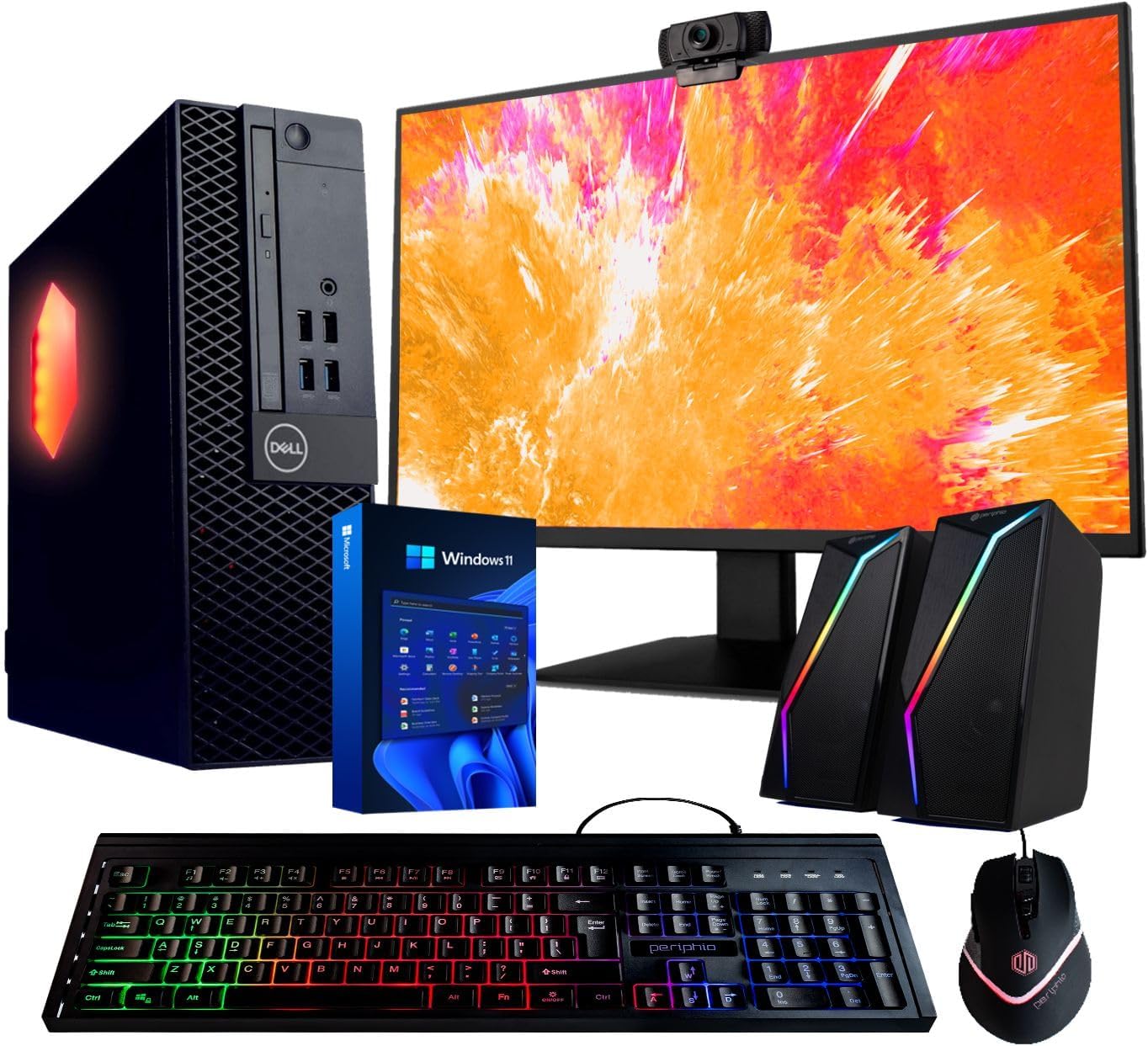 Dell Optiplex Computer PC with RGB Lighting and Windows 11 Pro