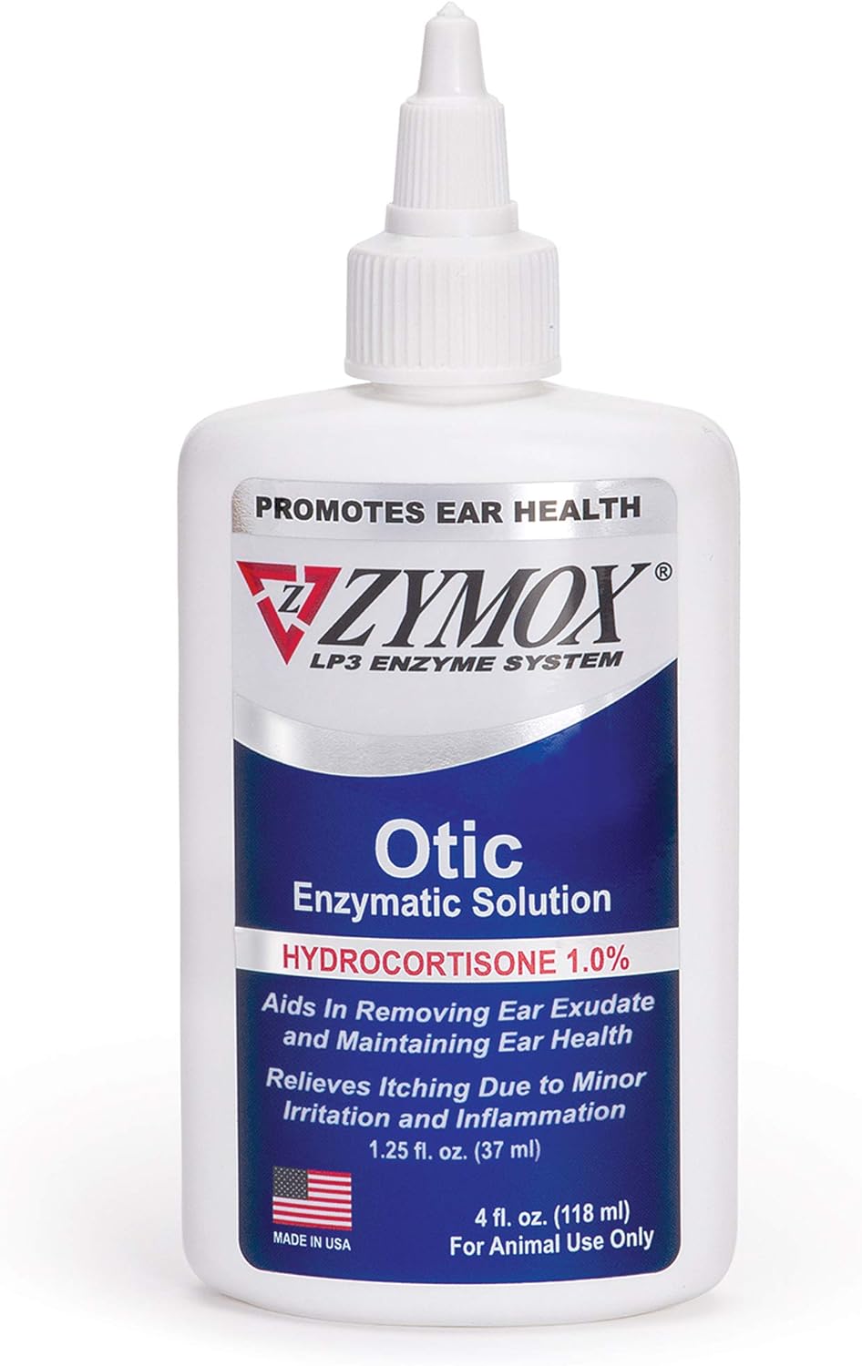 Zymox Otic Enzymatic Solution for Dogs and Cats - 4oz Relief