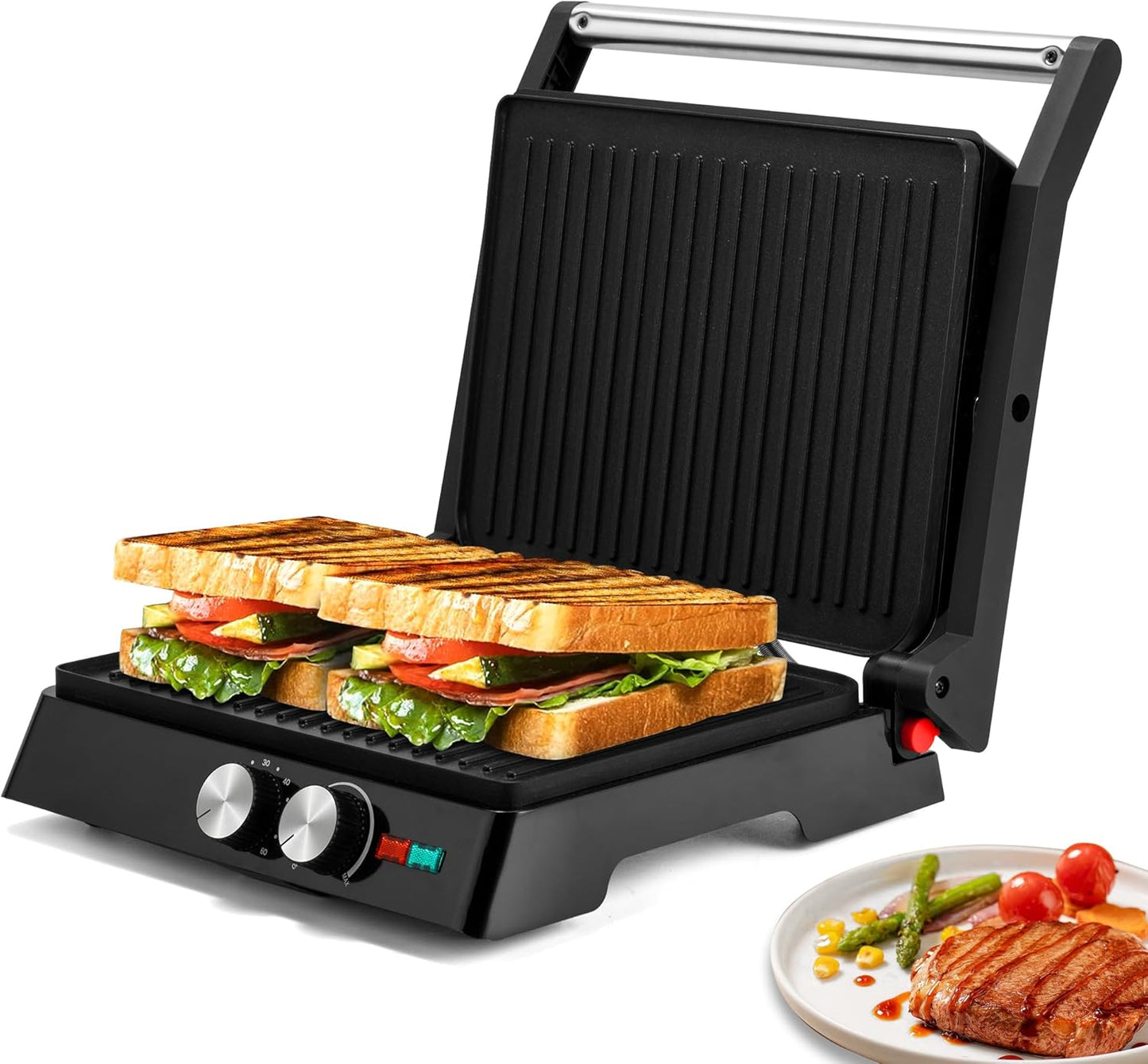 SUSTEAS Panini Press Sandwich Maker for Perfect Grilling