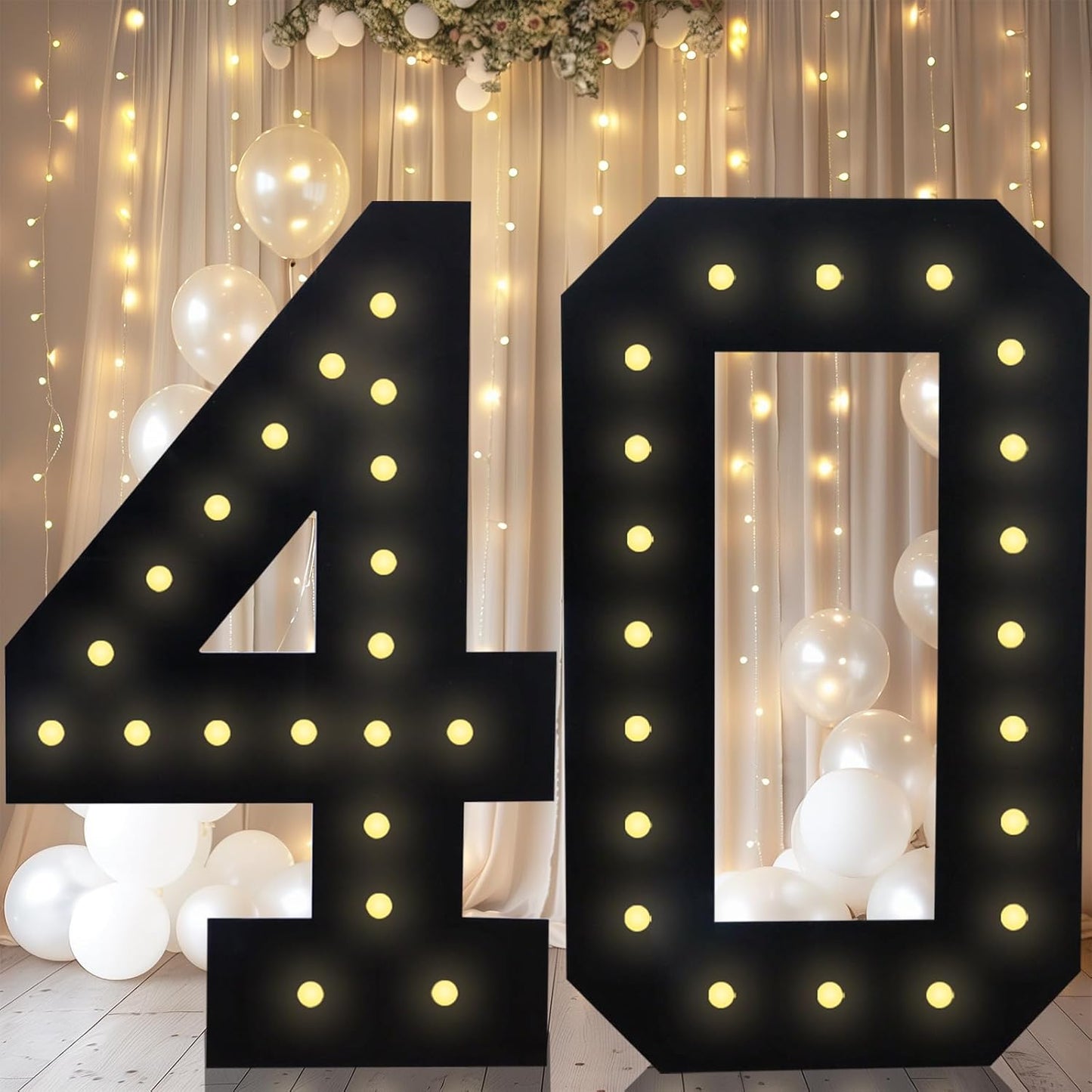 4FT Marquee Light Up Numbers for 40th Birthday Party Decor
