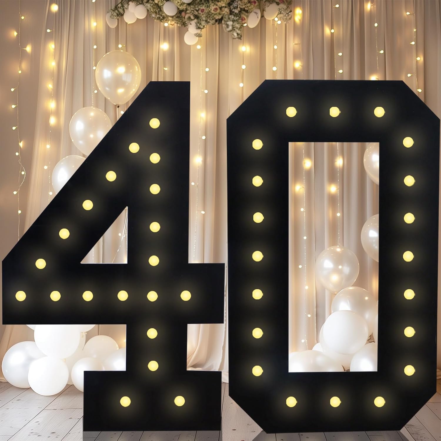 4FT Marquee Light Up Numbers for 40th Birthday Party Decor