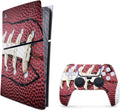 Carbon Fiber Skin for PS5 Slim Digital Edition Bundle - Football Laces