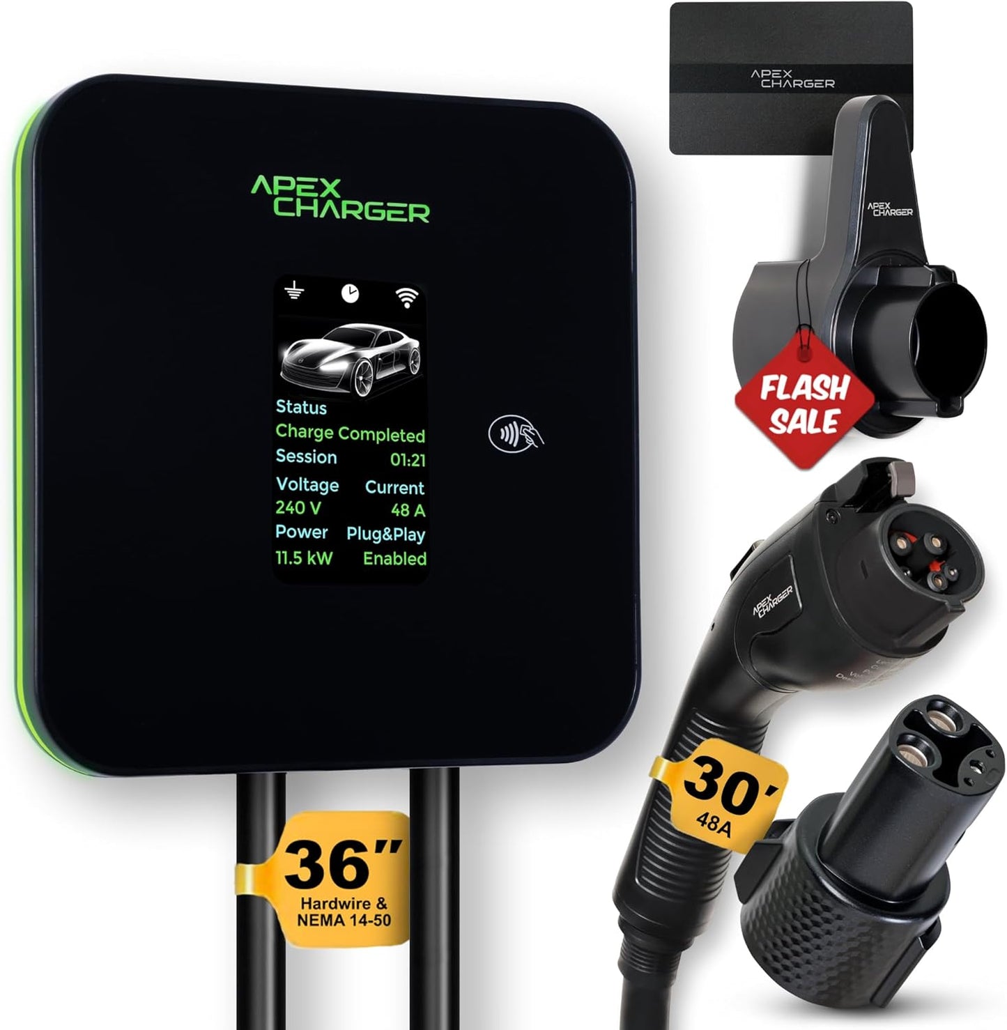 MACH 2 Fast Level 2 EV Charger for All Electric Vehicles