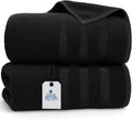 DAN RIVER Oversized Bath Sheets 35x70 in - Plush Black Set