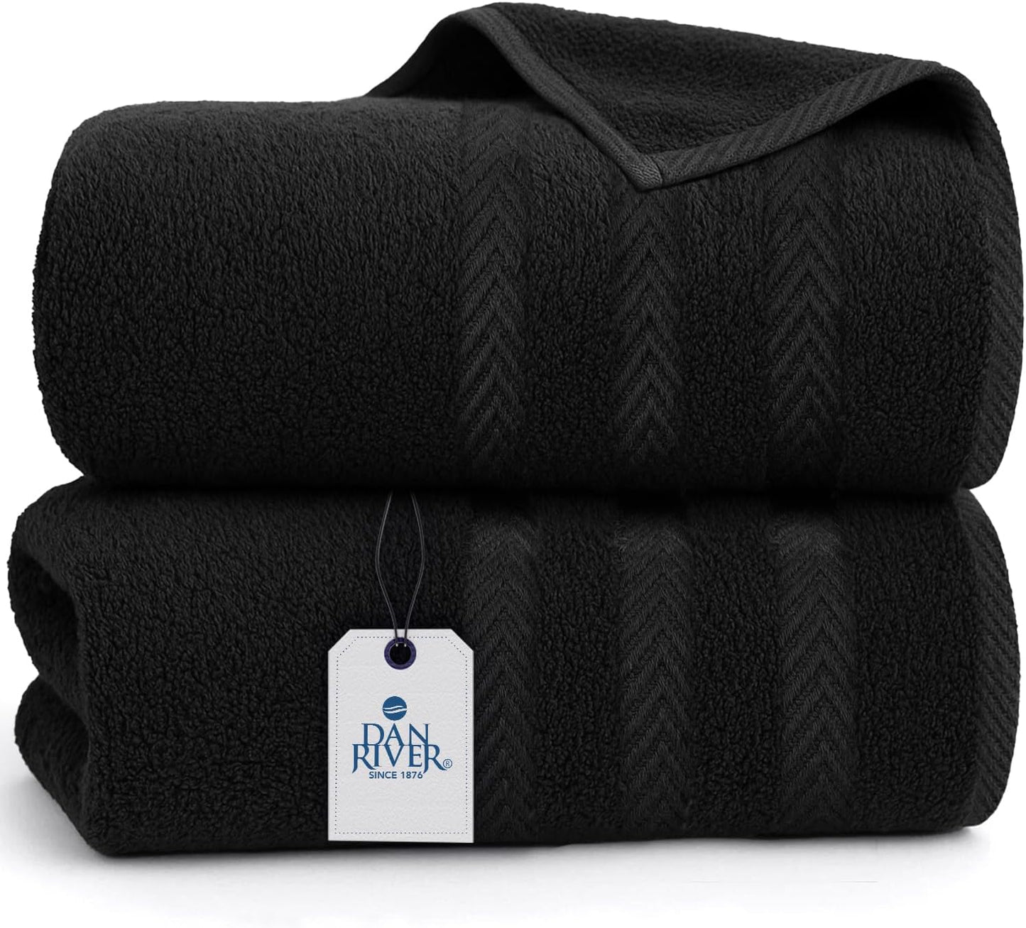 Oversized Black Bath Towels - Fluffy 35x70 Inch Bath Sheets