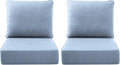 Luxury Outdoor Seat Cushion Set 22 x 22 x 6 in - Thick Comfortable