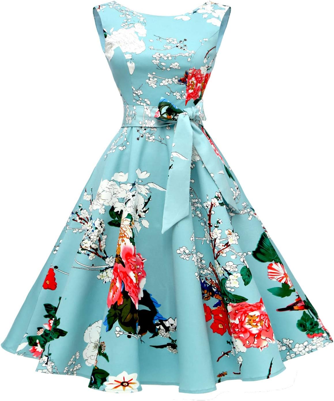Vintage 1950s Cocktail Dress for Women - Sleeveless Boatneck Style