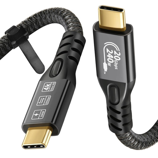20Gbps USB C Cable Fast Charge & 4K Video