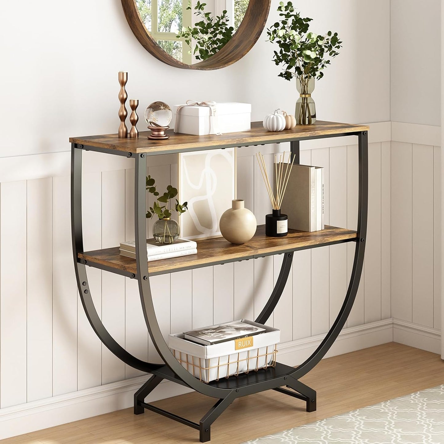 GILLAS 3 Tier Console Table for Entryway and Living Room Use