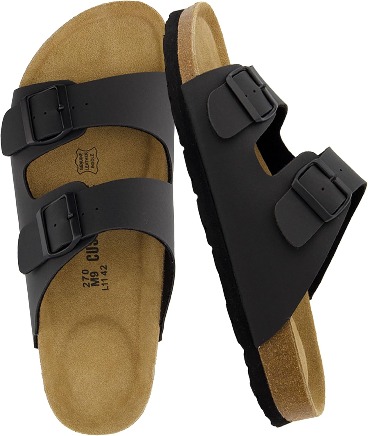 CUSHIONAIRE Lane Cork Footbed Mens Sandals for Ultimate Comfort