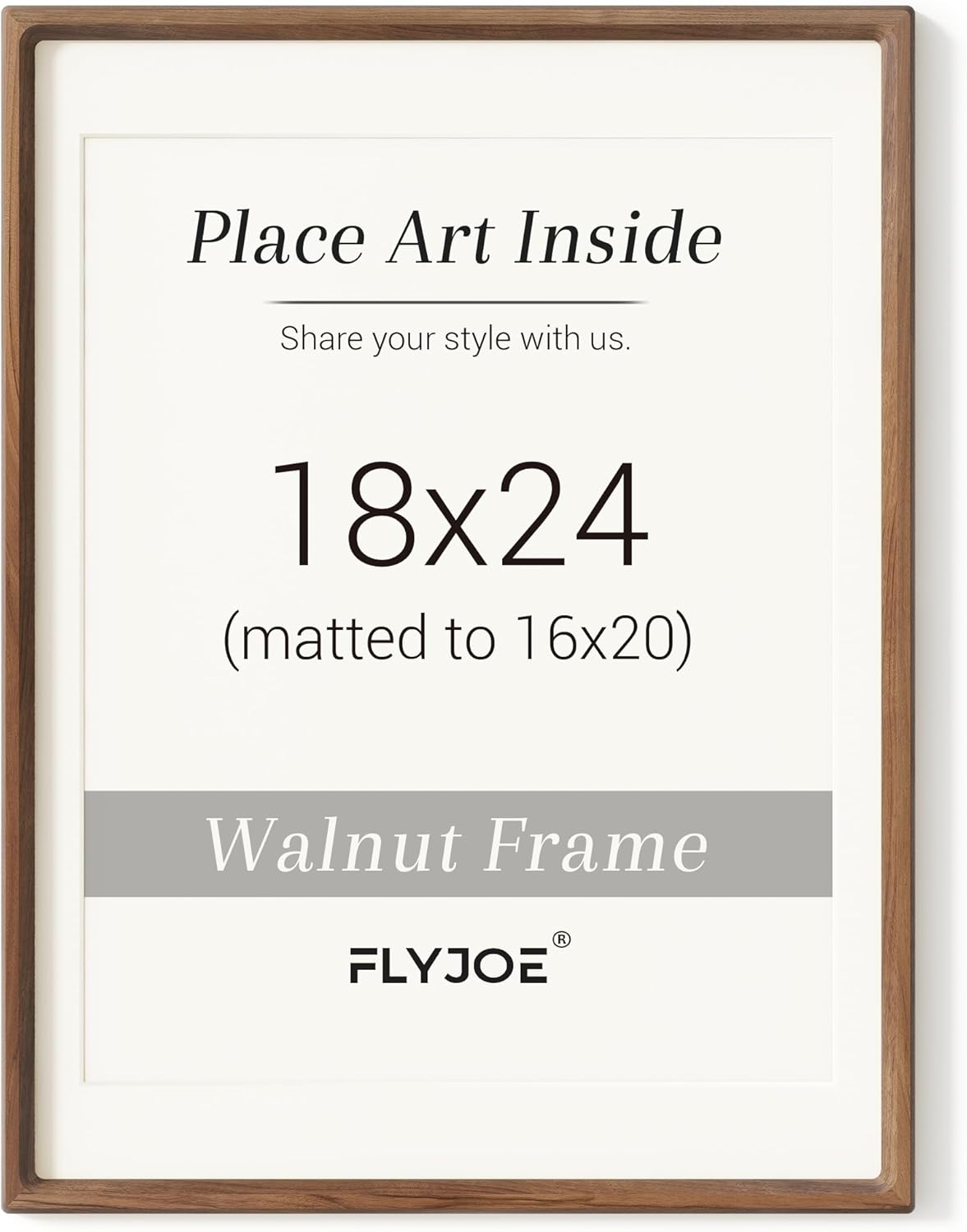 18x24 Poster Frame in Natural Walnut Wood for Stunning Displays