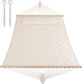 Two Person Hammock with Spreader Bars and Detachable Pillow - Quilted