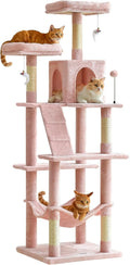 MWPO 70.1-Inch Pink Large Cat Tree for Indoor Cats and Kittens