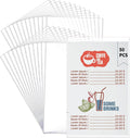 50 Pcs 8.5 in x 14 in Menu Cover Heavy Duty Clear Protectors