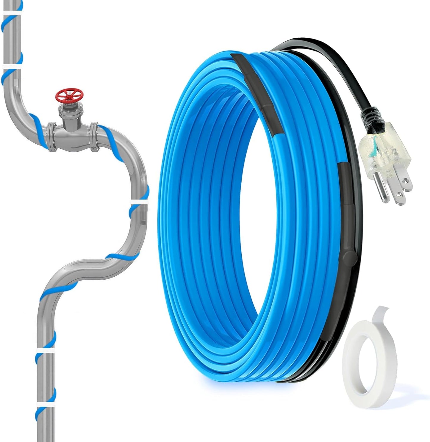 MAXKOSKO 30 Ft Heating Cable for Pipe Freeze Protection
