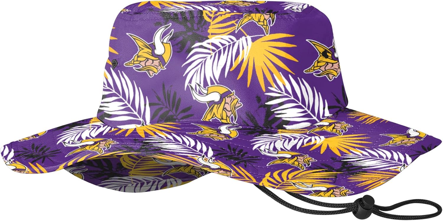 FOCO Men's NFL Team Logo Sun Bucket Boonie Hat for Outdoors