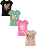 Girls Trends Icons Short Sleeve Graphic T-Shirts 4-Pack - Comfortable