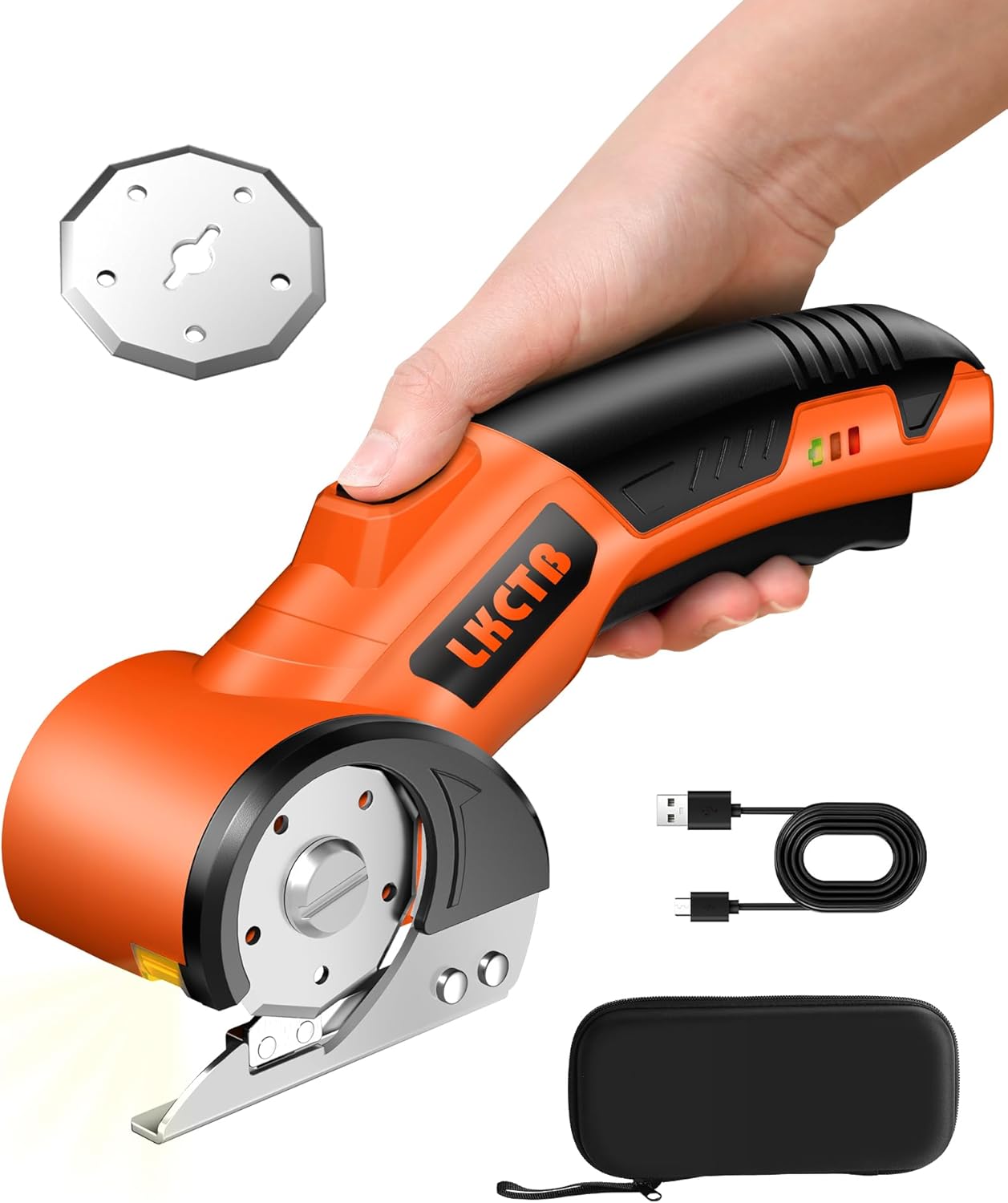 Electric Cardboard Cutter Scissors with LED Light and Battery