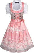 Scarlet Darkness Oktoberfest Dirndl Dress 3 Pcs - Elegant Bavarian