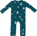 Unisex Bamboo Rayon Zippered Rompers 0-24 Months - Soft Stretch
