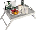 Extra Large Wood Bed Tray Lap Desk for 17.3 in Laptops - Calming Gray