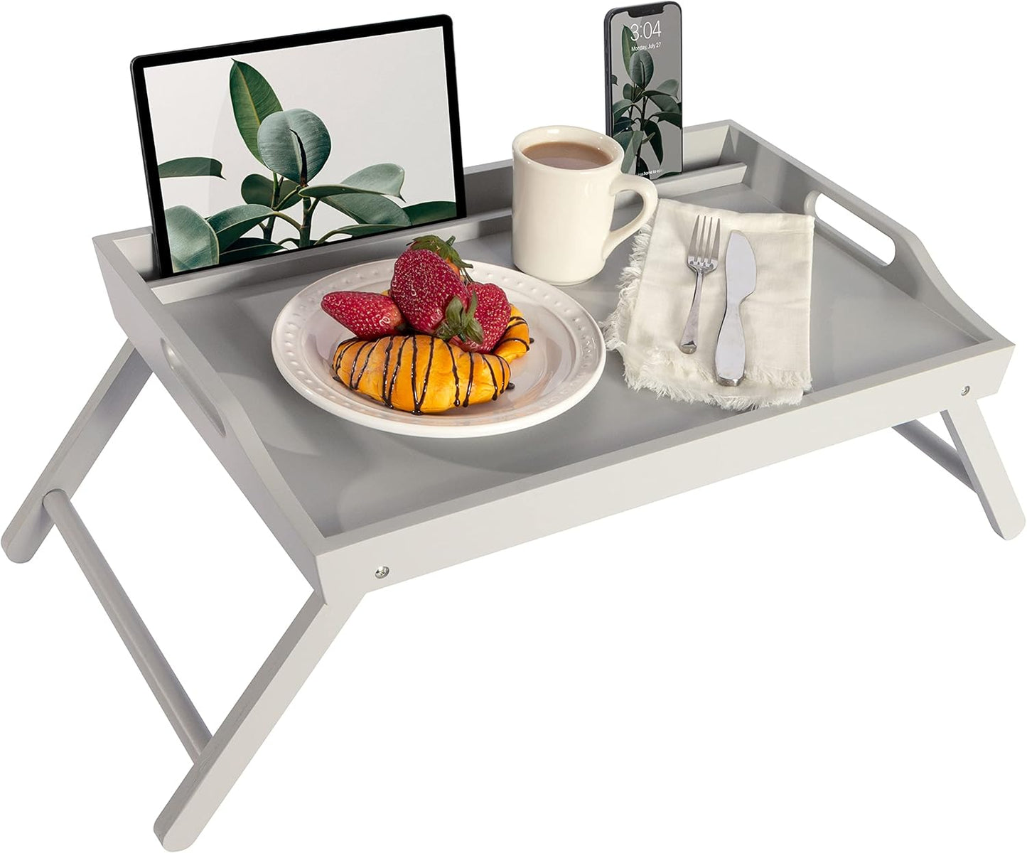 ROSSIE HOME Extra Large Wood Bed Tray for Breakfast and Work