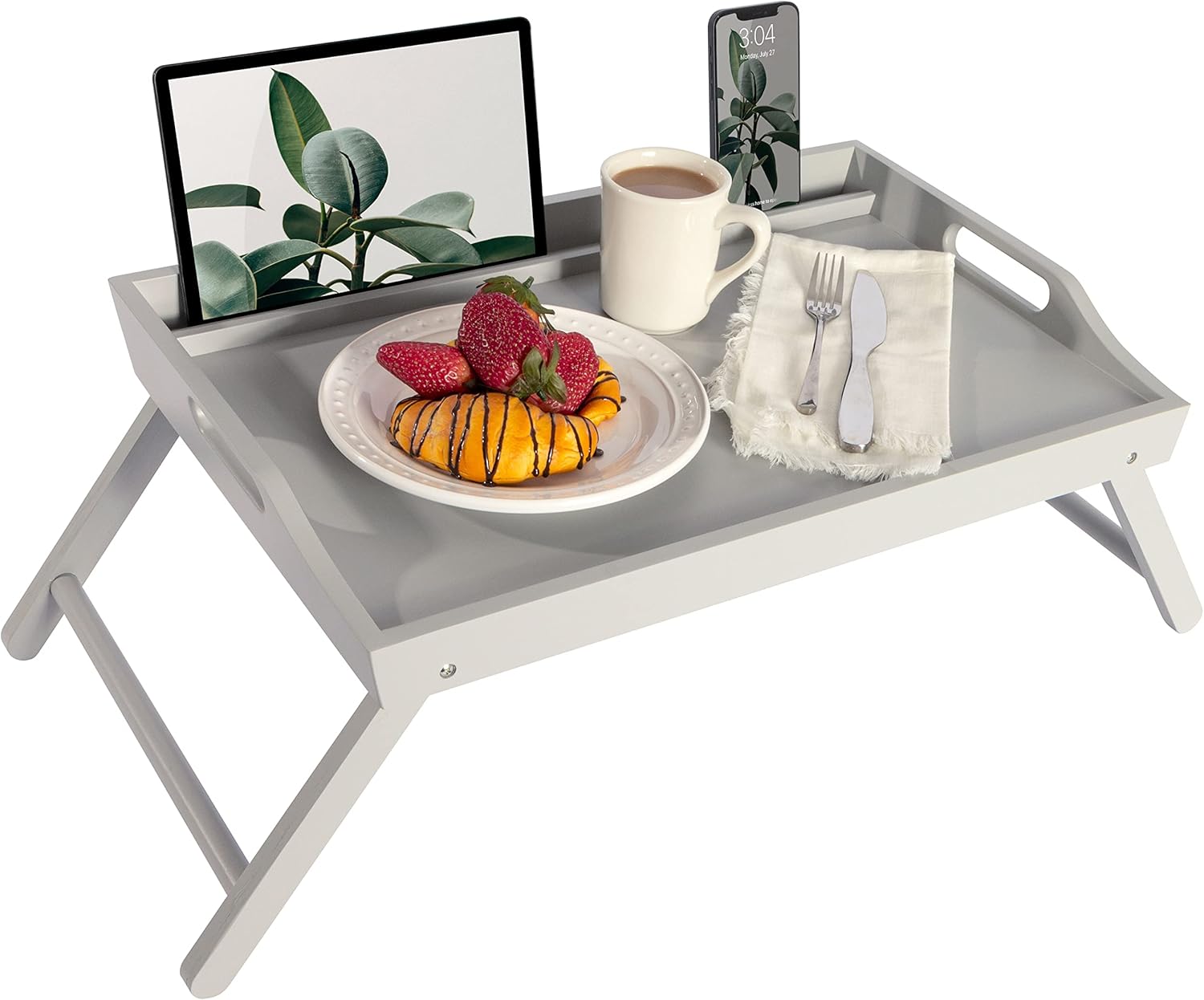 ROSSIE HOME Extra Large Wood Bed Tray for Breakfast and Work
