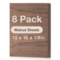 Rowood Walnut Plywood Sheets 8 Pack 12x16x1/8in - Thin 3mm Sheets