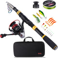 Sougayilang Fishing Rod Reel Combo for Travel Fishing Adventures