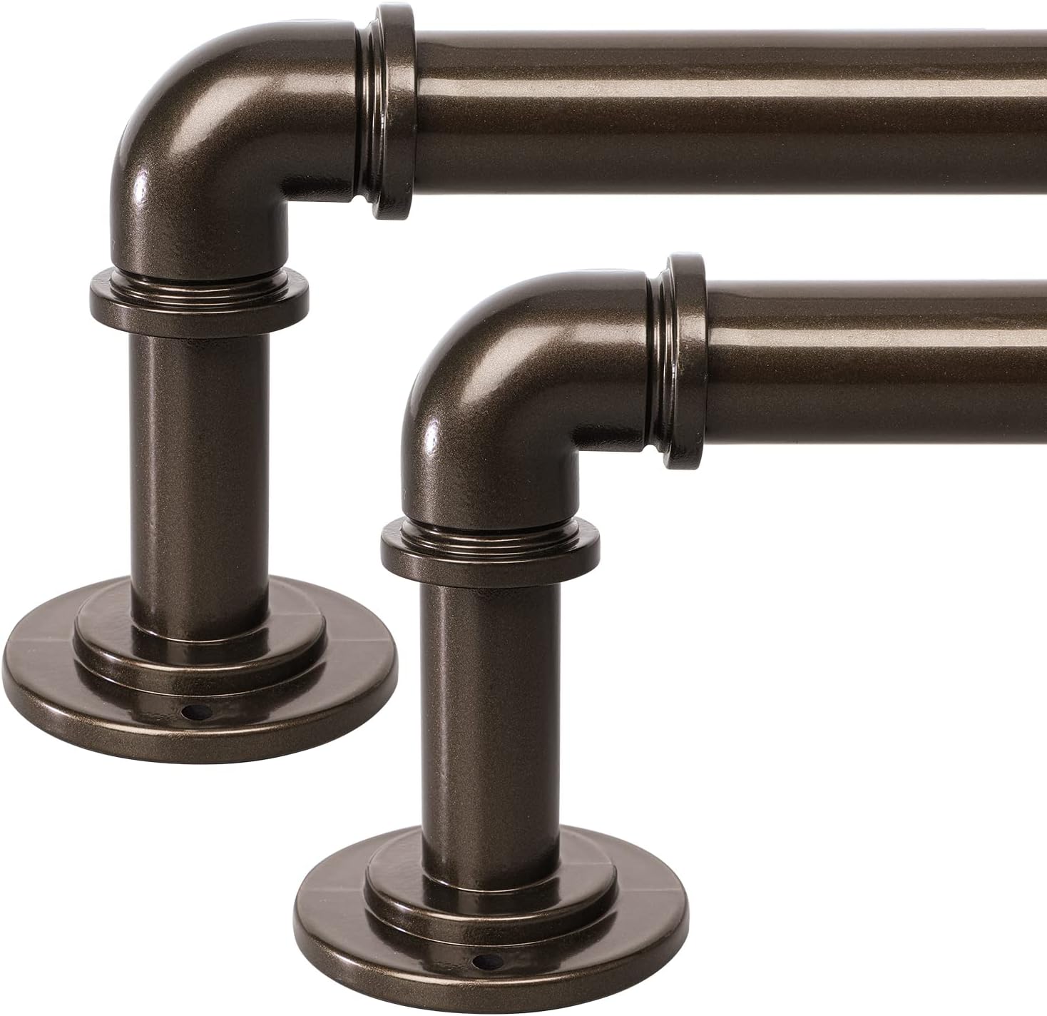 Industrial Curtain Rods for Windows 48 to 84 Inch - OLV