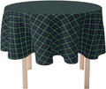 Blue & Green Tartan Tablecloth 70ft Round - Classic Plaid Table Linen