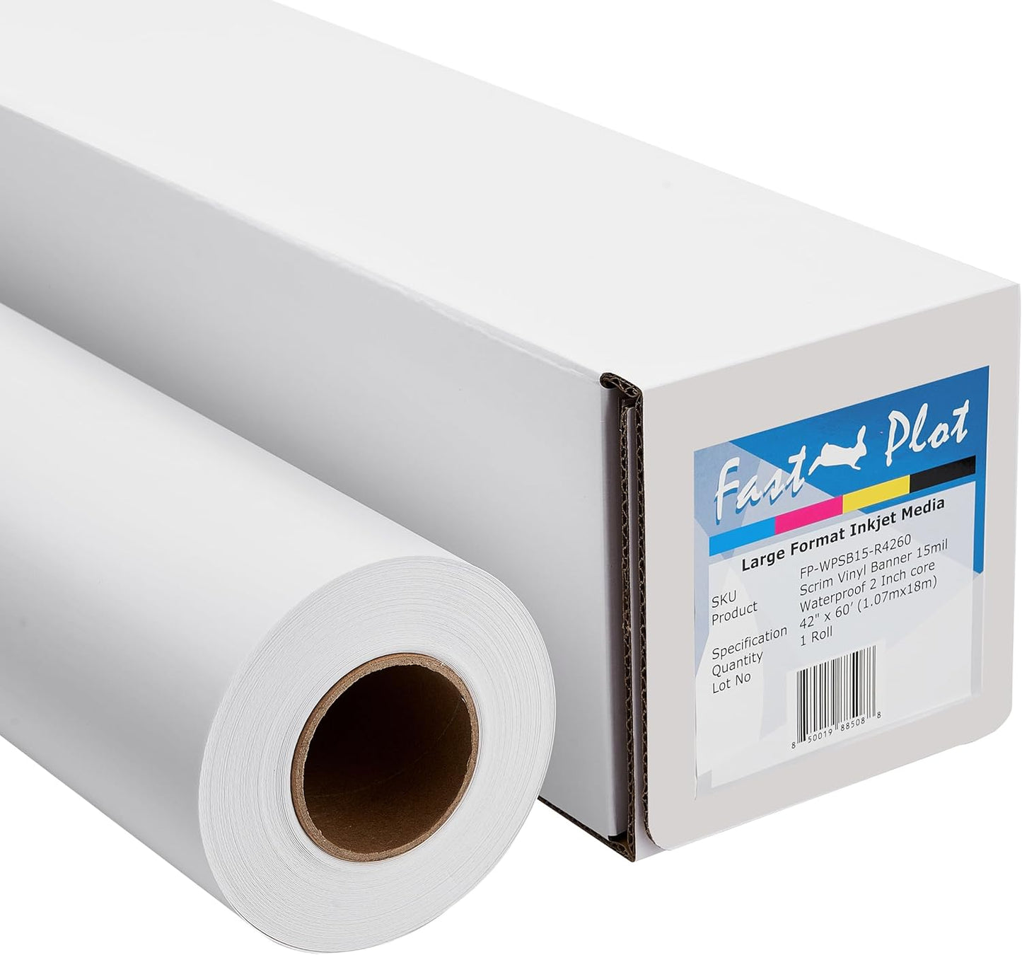 FastPlot Outdoor Scrim Vinyl Banner - Waterproof 15 mil Roll