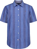 Tommy Hilfiger Boy's Short Sleeve Blue Skies Plaid Shirt Review