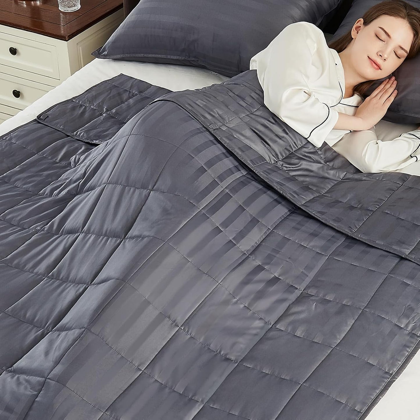 Ultra Soft Cooling Weighted Blanket Queen Size for Adults