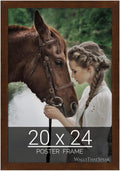 wallsthatspeak 20x24 Mocha Walnut Picture Frame - Clean Puzzle & Photo