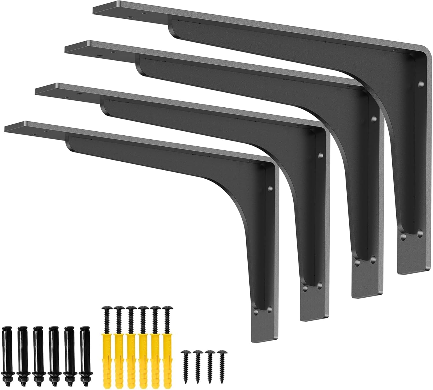 16 inch x 9.5 inch Heavy Duty Shelf Support Bracket Pack of 4