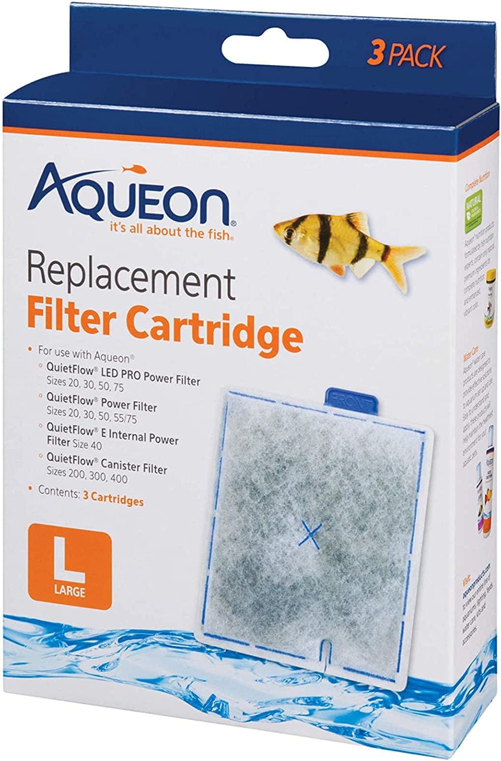 Aqueon Replacement Filter Cartridges for QuietFlow Filters