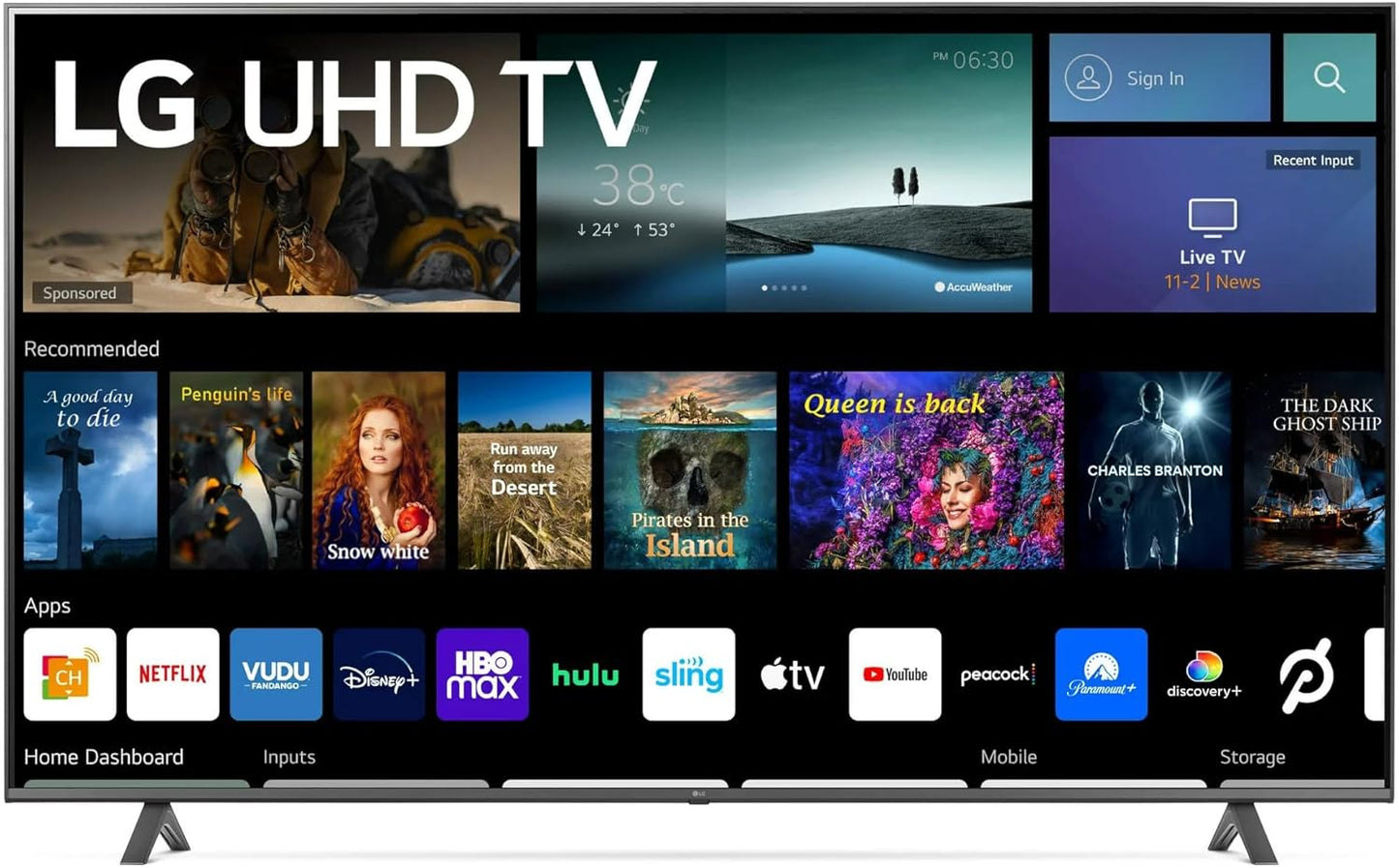 LG 65 4K Smart TV HDR10 Renewed
