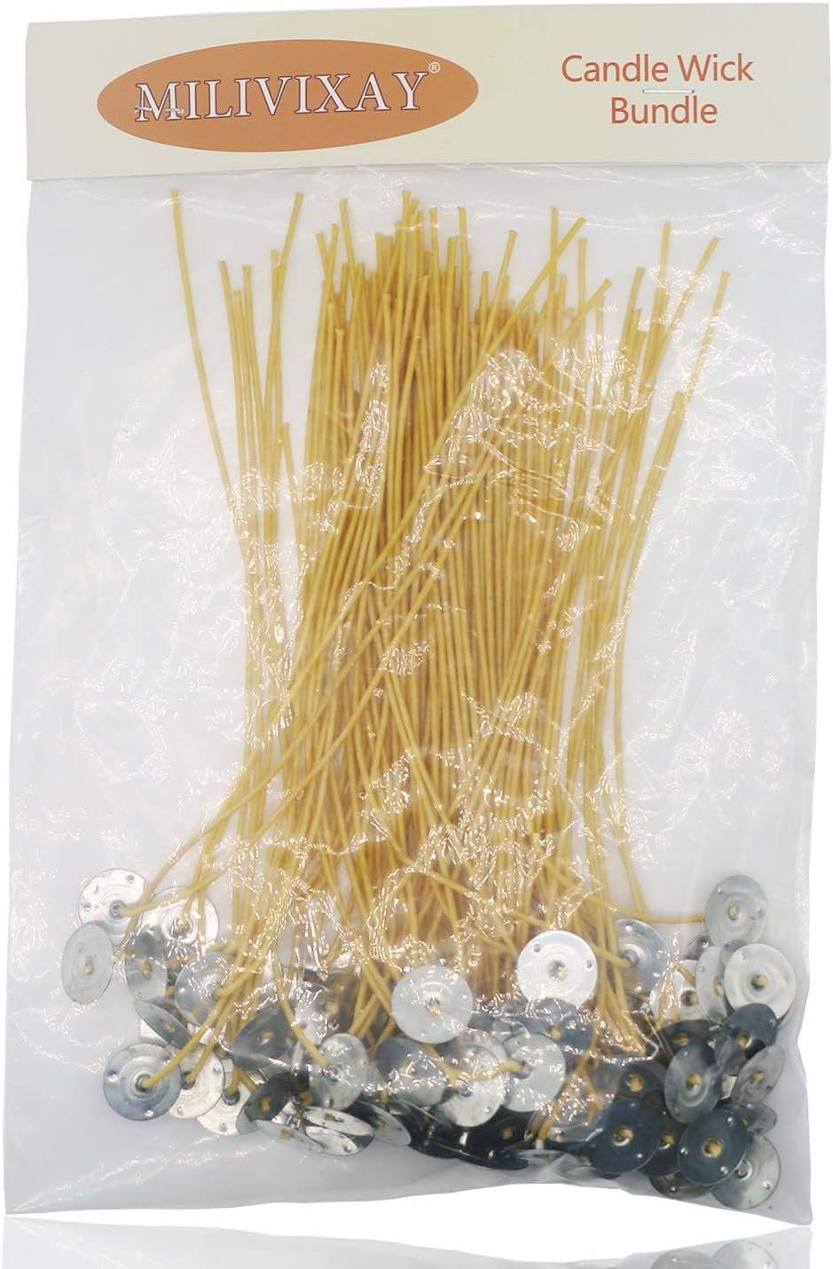 Natural Beeswax Hemp Candle Wicks - 100 Count