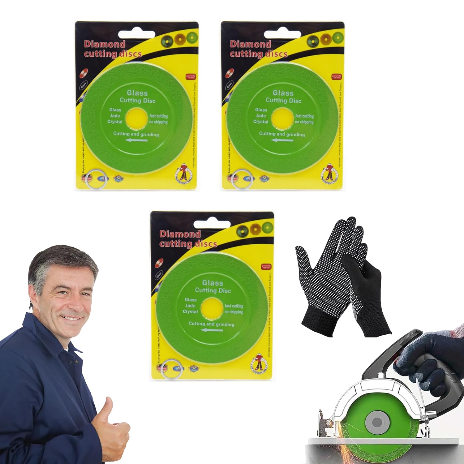 Ultra-Thin Diamond Cutting Saw Blades Set - Rock Slab-TEMT