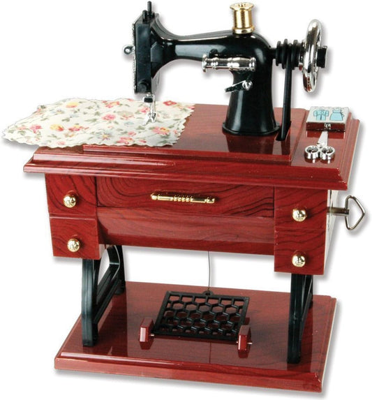 Vintage Mini Sewing Music Box Toy - Delightful Desk Decor!