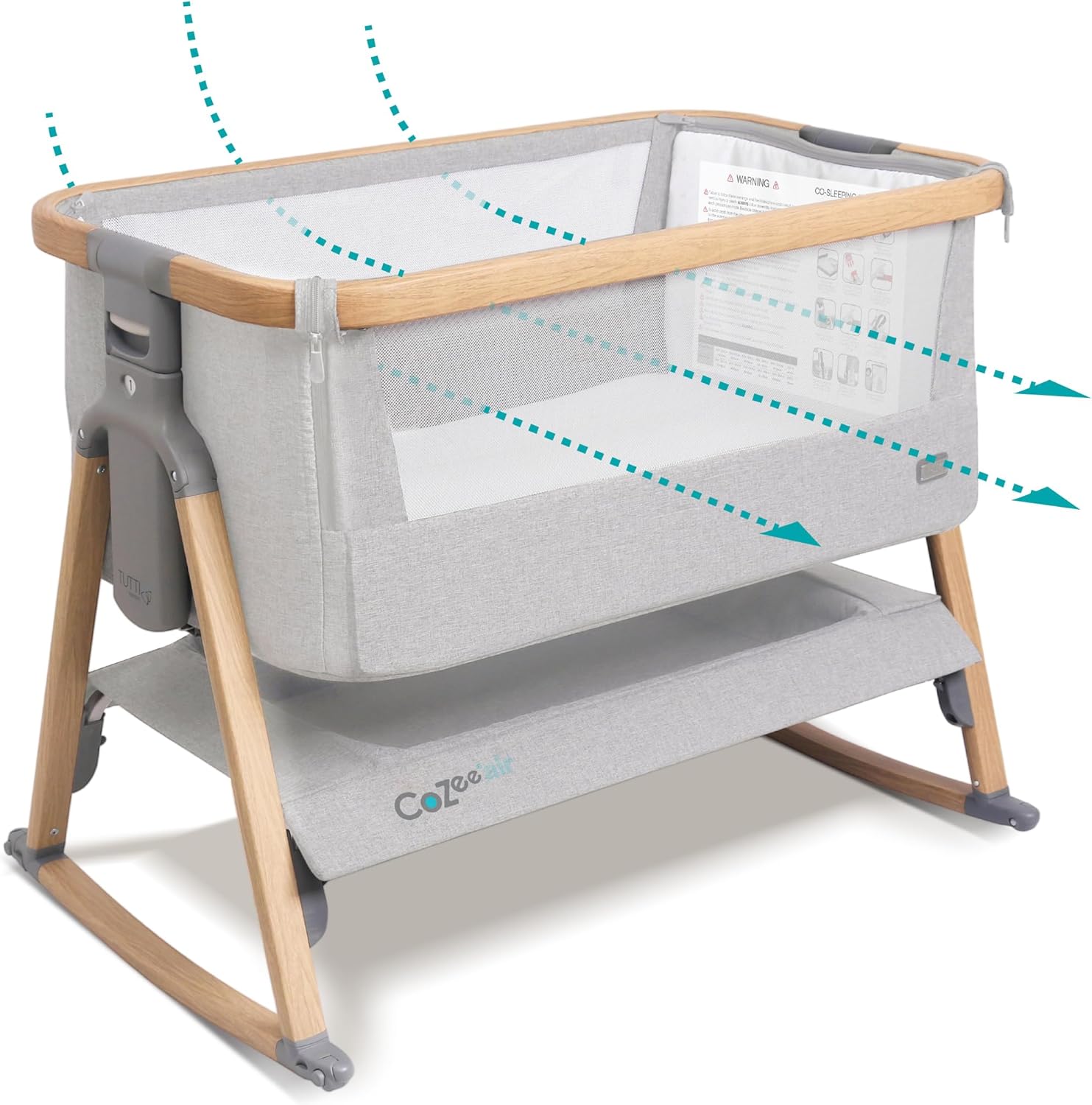 CoZee Air Baby Bassinet & Bedside Sleeper for Safe Sleep