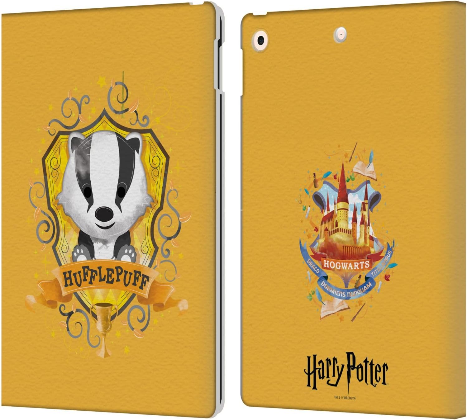 Harry Potter Hufflepuff Leather Wallet Case for iPad 10.2