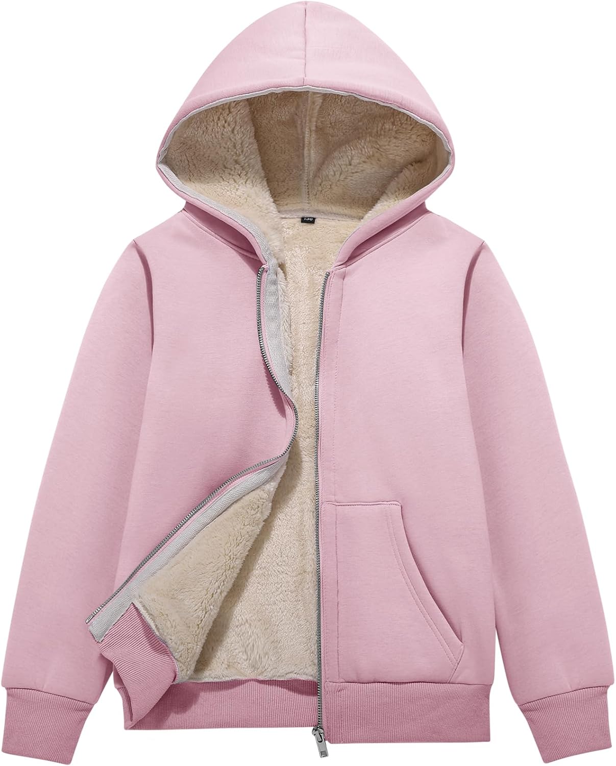 Flygo Unisex Kids Fleece Jacket Hoodie for Winter Warmth