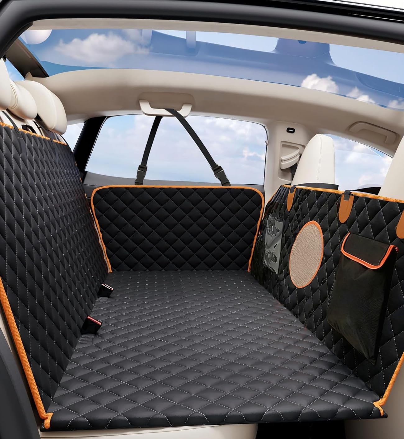 Dog Car Seat Cover for Back Seat - Waterproof Hammock Protector