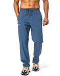 Pudolla Men's Workout Athletic Pants Elastic Waist Jogging Running PDA