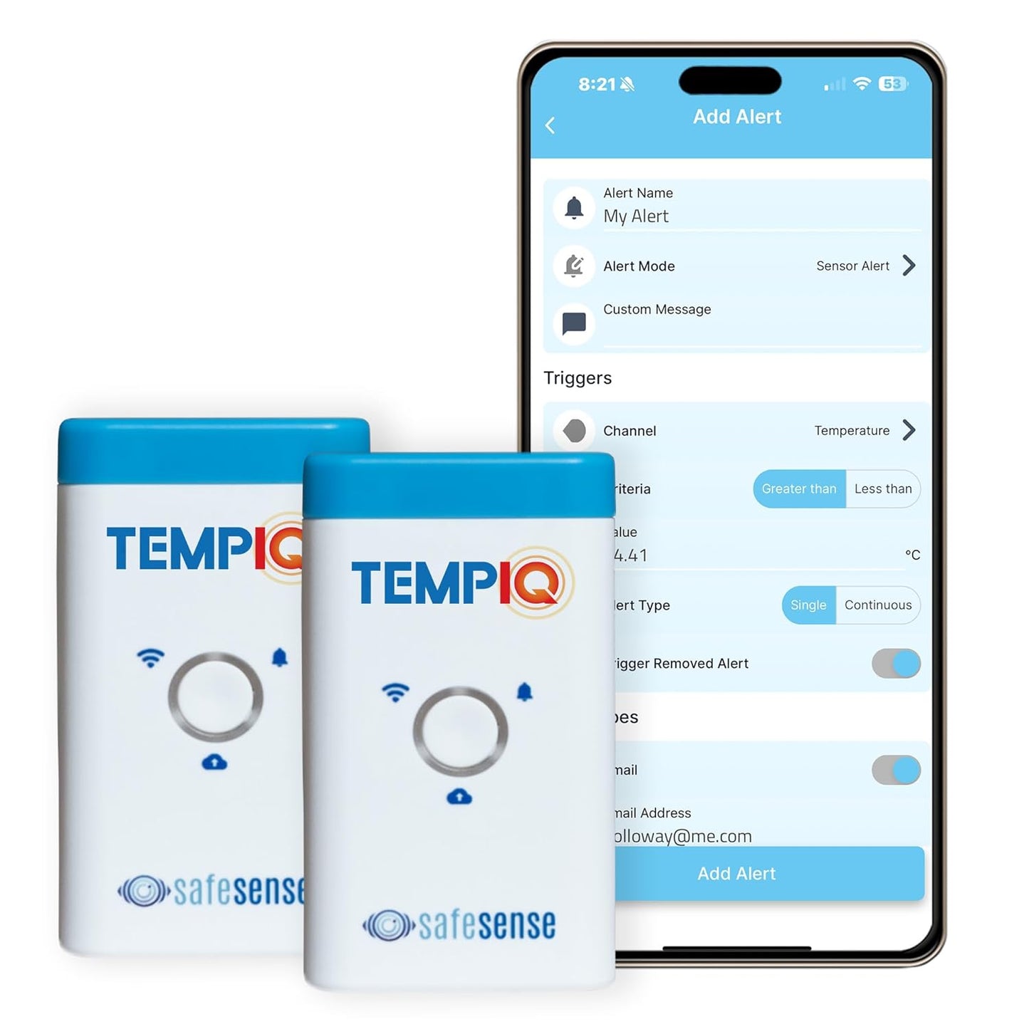 TEMPIQ Remote WiFi Temperature & Humidity Sensor 2-Pack