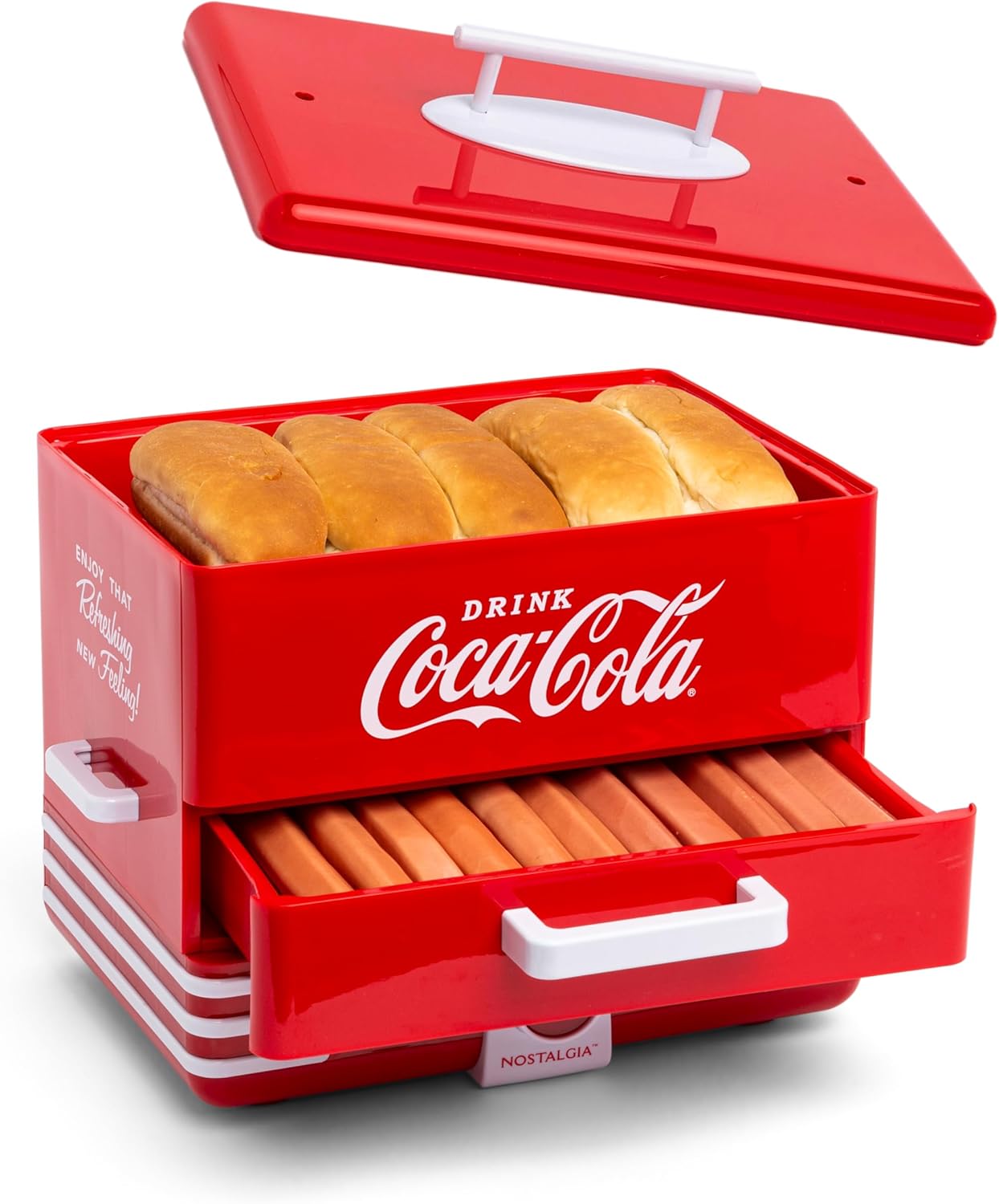 Nostalgia Extra Large Diner-Style Hot Dog Steamer for Parties