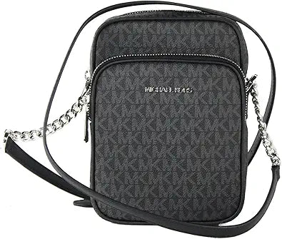 Michael Kors Jet Set Travel Signature PVC Medium Crossbody Bag