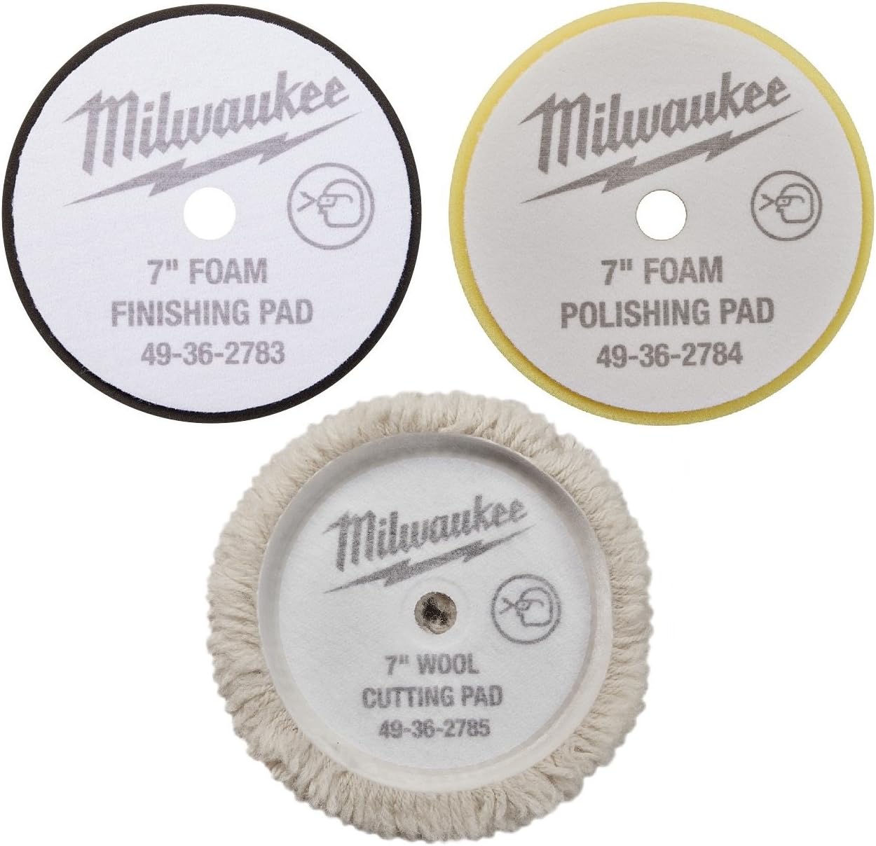 Polishing and Finishing Pad Kit for Milwaukee M18 Polisher 7 in